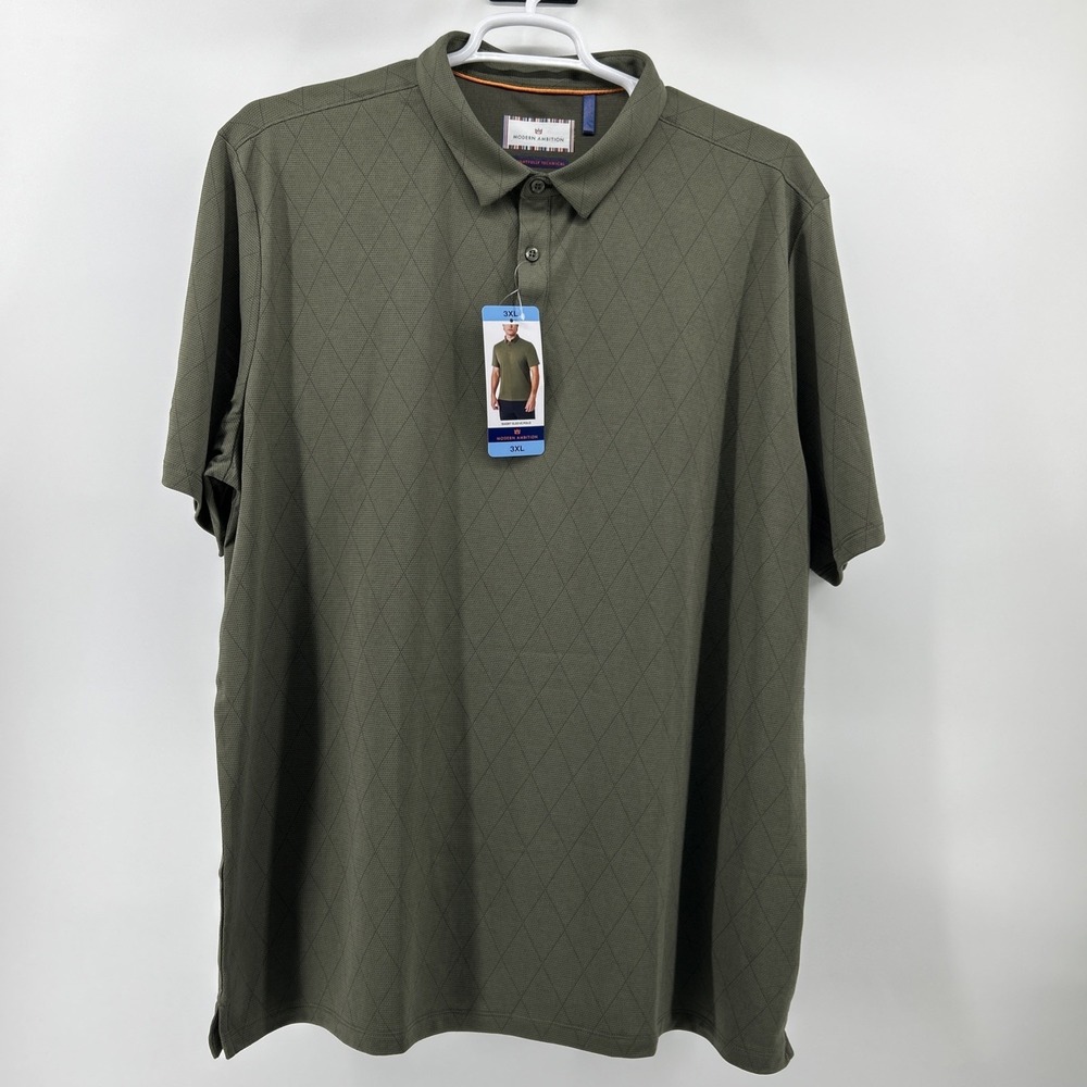 New Modern Ambition Polo Shirt Men's XXXL 3XL Golf Short Sleeve Technical NWT